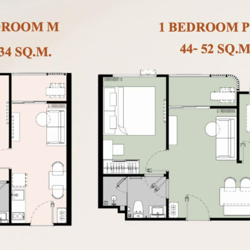 The Title Olive, 1 bedroom apartments - from 32 m² to 52 m²